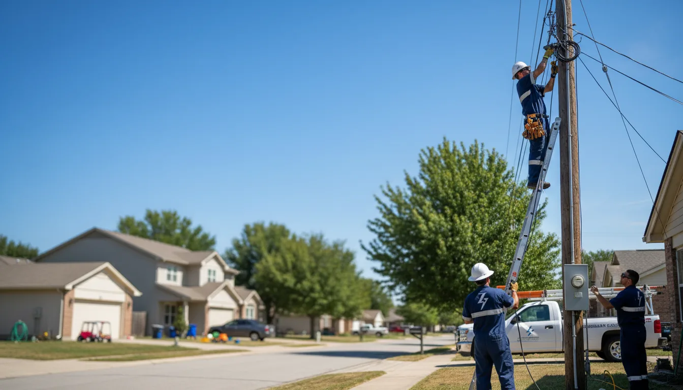 Residential electrician providing installation services in Forest Hill, LA